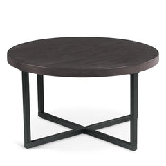 Carloz Cross Legs Solid Wood Coffee Table with Stools