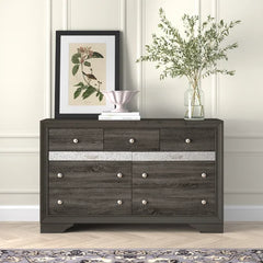 Carman 9 Drawer 63'' W Double Dresser Sophisticated Traditional Look