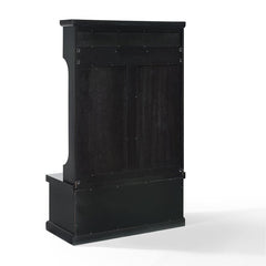 Distressed Black 40'' Wide Pine Solid Wood Hall Tree with Bench and Shoe Storage Organizer, Hall Trees Are A Versatile Touch for your Entryway