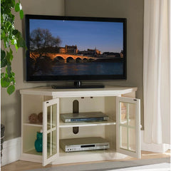 Carnesville Corner TV Stand for TVs up to 50" Cable Management Perfect for Corner Space