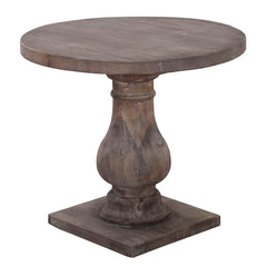 25'' Tall Solid Wood Pedestal End Table Perfect pick for Living Room or Den