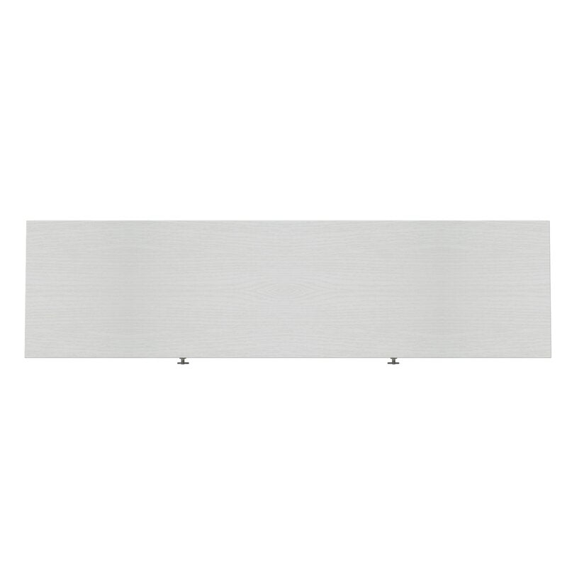 White TV Stand for TVs up to 65" Two Doors with Geometric Patterns