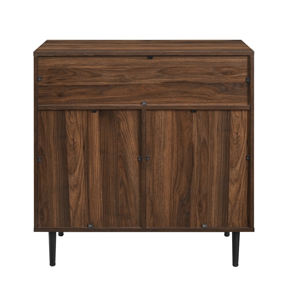 Modern Metal Door Accent Cabinet - Dark Walnut Improve your Home Organization and Storage with this Accent Cabinet