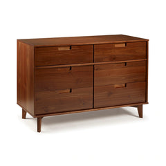 Middlebrook Gammelstaden Mid-Century Solid Wood 6 Drawer Dresser Walnut