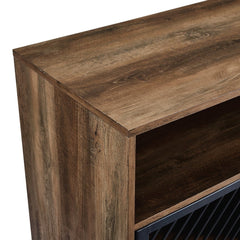 Modern Metal Door Accent Cabinet - Rustic Oak Improve your Home Organization and Storage with this Accent Cabinet