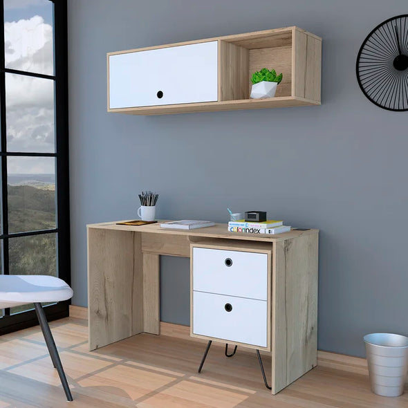 Cartagena Office Set Two Drawers and One Shelf Perfect for Organize
