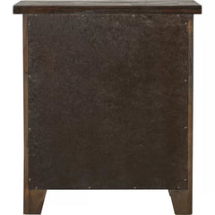Caruso 28'' Tall 3 - Drawer Solid Wood Nightstand in Dark Brown