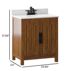 1 - Single Bathroom Vanity Set Glam Style in Your Bathroom Or Guest Bath With A Backsplash That Protects Your Walls, And An Oval Under-Mount Sink