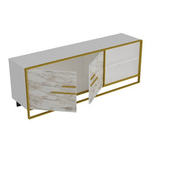 Caspian TV Stand for TVs up to 70" White Engineered Wood Frame