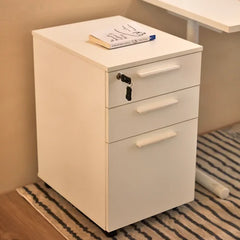 White Castorena 15.6'' Wide 3 -Drawer Mobile Vertical Filing Cabinet Design