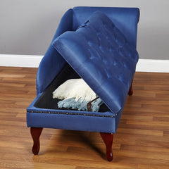 Tufted Right Arm Chaise Lounge with Storage Perfect For Bedroom Living Room