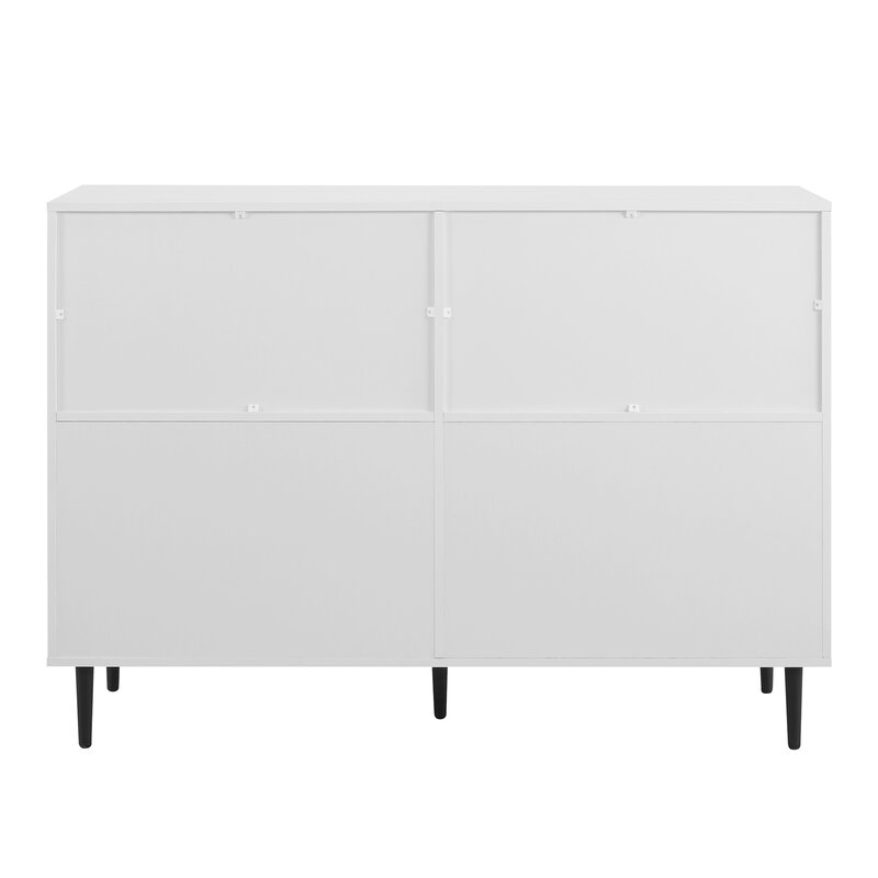 White Rustic Oak Catt 52'' Wide 6 Drawer Sideboard