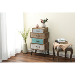 33.5'' Tall 4 - Drawer Accent Chest Used As A Side Table, Night Stand, or Additional sStorage for Office, Hallway