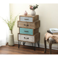 33.5'' Tall 4 - Drawer Accent Chest Used As A Side Table, Night Stand, or Additional sStorage for Office, Hallway