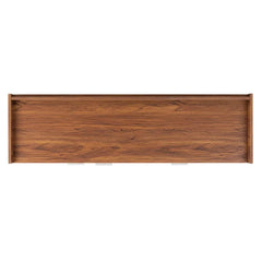 Walnut/Black Cayla TV Stand for TVs up to 60" Adjustable Shelves Provide Ample Storage