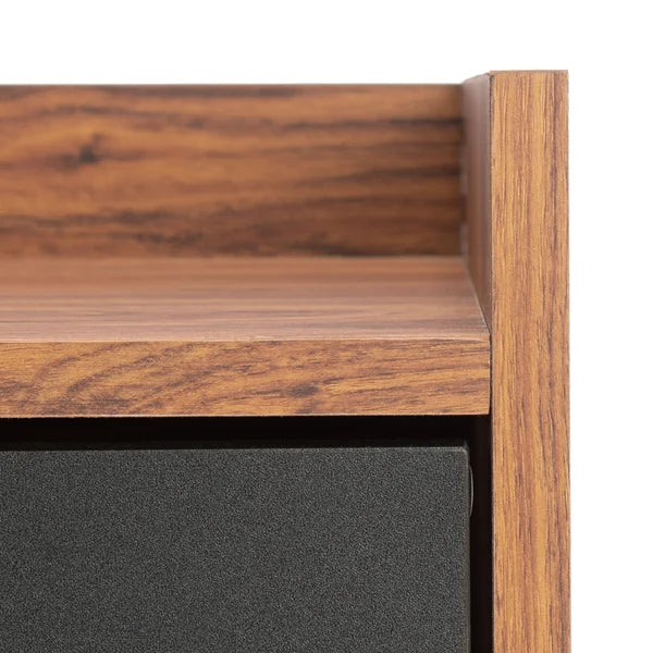 Walnut/Black Cayla TV Stand for TVs up to 60" Adjustable Shelves Provide Ample Storage