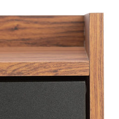 Walnut/Black Cayla TV Stand for TVs up to 60" Adjustable Shelves Provide Ample Storage