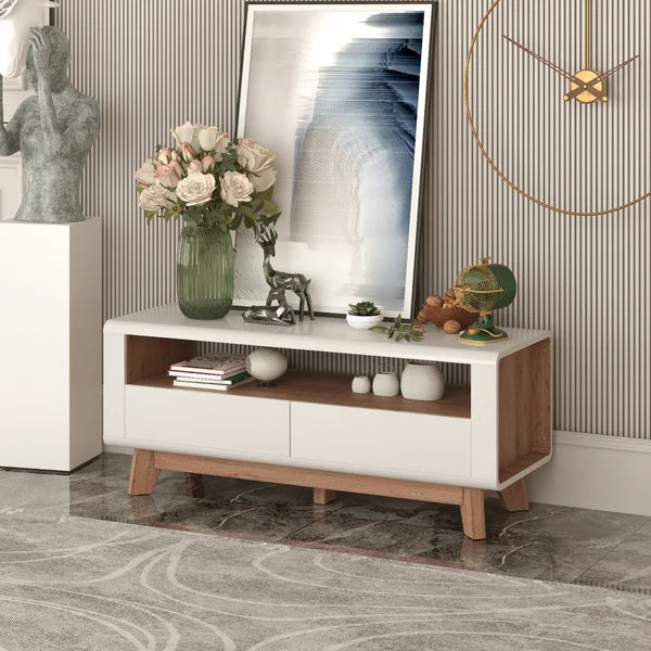 Caytlin Solid Wood TV Stand for TVs up to 50" 5 with Firm Legs with Anti-Slip Foot Pads