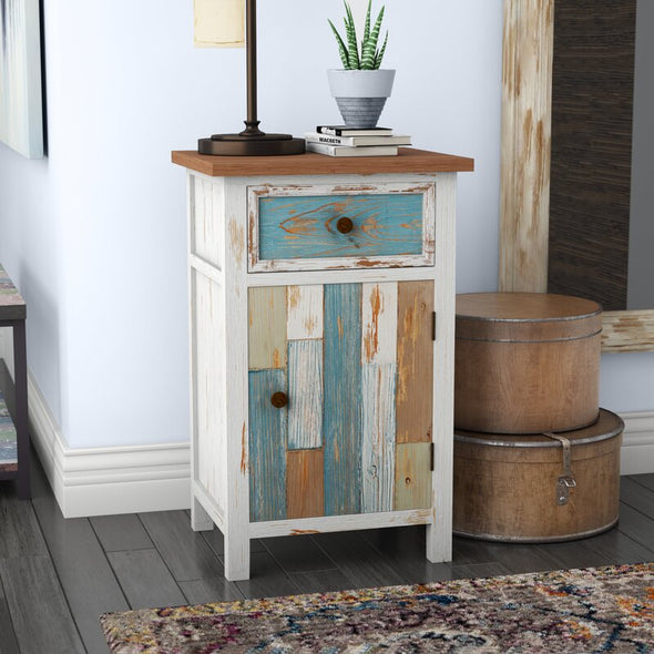 29.9'' Tall 1 - Door Accent Cabinet Side Table Provides Multiple Function
