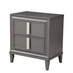 Cedor 29'' Tall 2 - Drawer Nightstand in Gray Contemporary Design