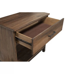 Cedric 28'' Tall 1 - Drawer Nightstand in Rustic/Black