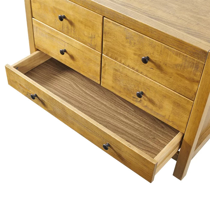 Cermenho 5 Drawer 38'' W Double Dresser Allow you to Easily Open and Close