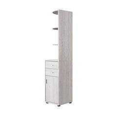 White Oak 70.75'' H x 15.5'' W Corner Bookcase Update your Modern Home Office with this Contemporary Corner Cabinet