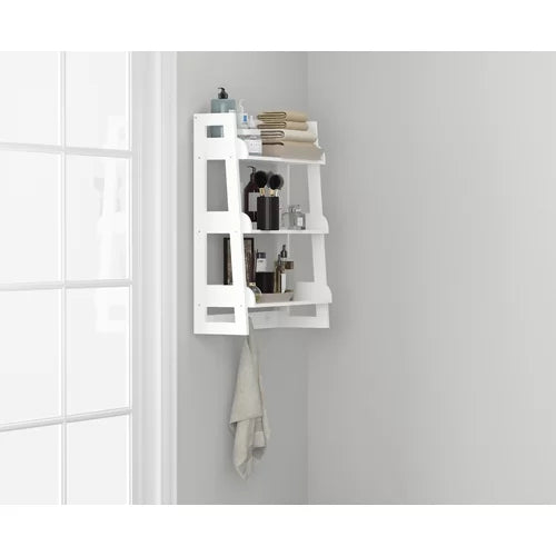 White 19.5'' W x 26'' H x 8'' D Wall Mounted Bathroom Shelves