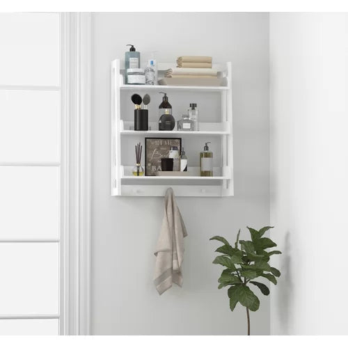 White 19.5'' W x 26'' H x 8'' D Wall Mounted Bathroom Shelves
