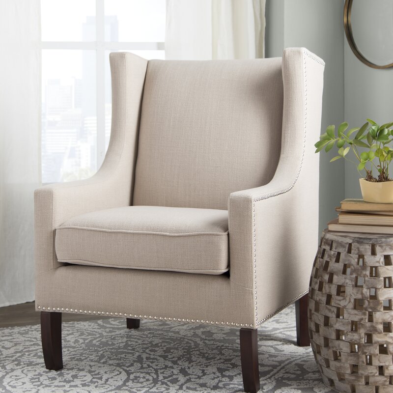 Chagnon 30.5'' Wide Wingback Chair High Density Foam