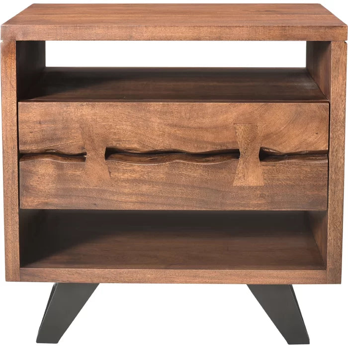 Chamelee 21.5'' Tall 1 - Drawer Nightstand in Brown Perfect Additional Storage Space