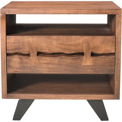 Chamelee 21.5'' Tall 1 - Drawer Nightstand in Brown Perfect Additional Storage Space