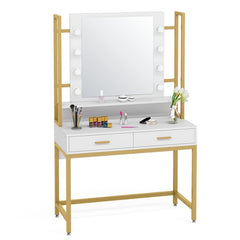 Gold Chandrika 35.43'' Wide Vanity with Mirror