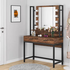 Brown Chandrika 35.43'' Wide Vanity with Mirror