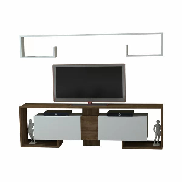 Solid Wood Chanler TV Stand for TVs up to 78" with Sound Bar Shelf Modern Design