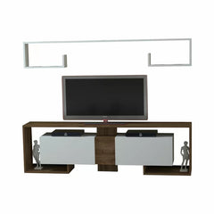 Solid Wood Chanler TV Stand for TVs up to 78" with Sound Bar Shelf Modern Design