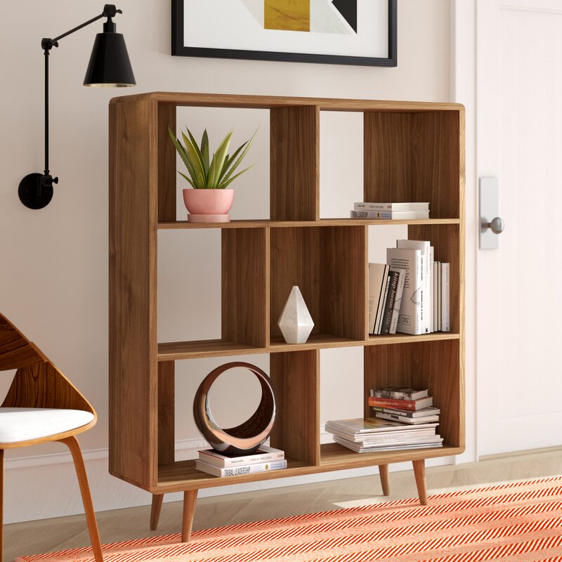 52.5'' H x 45'' W Cube Bookcase Open Back Panels Make Act As Stylish Stages To Display Decorative Accents