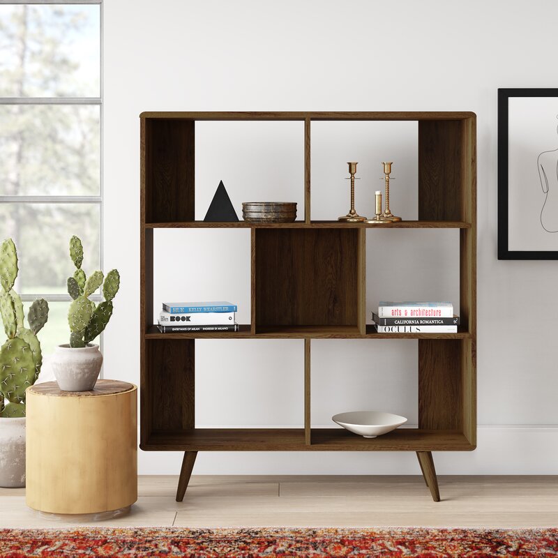 52.5'' H x 45'' W Cube Bookcase Open Back Panels Make Act As Stylish Stages To Display Decorative Accents