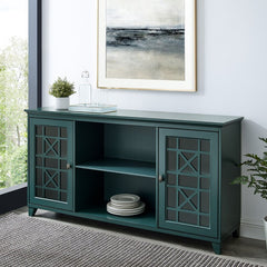 Antique Dark Teal Charney 60'' Wide Sideboard Transitional Sideboard
