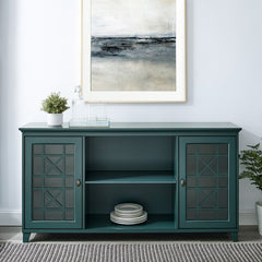 Antique Dark Teal Charney 60'' Wide Sideboard Transitional Sideboard