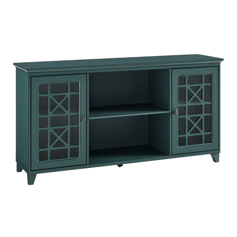 Antique Dark Teal Charney 60'' Wide Sideboard Transitional Sideboard