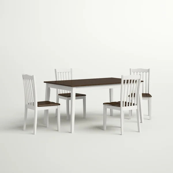 Solid Wood Charpentier 4 - Person Dining Set Sturdy and Durable Table