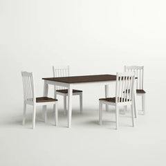 Solid Wood Charpentier 4 - Person Dining Set Sturdy and Durable Table