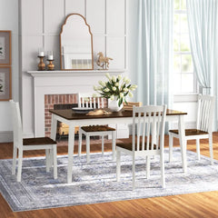 Solid Wood Charpentier 4 - Person Dining Set Sturdy and Durable Table