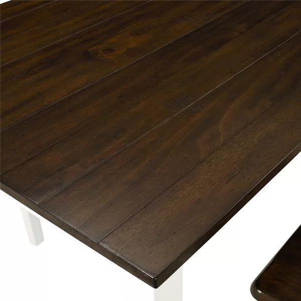 Solid Wood Charpentier 4 - Person Dining Set Sturdy and Durable Table