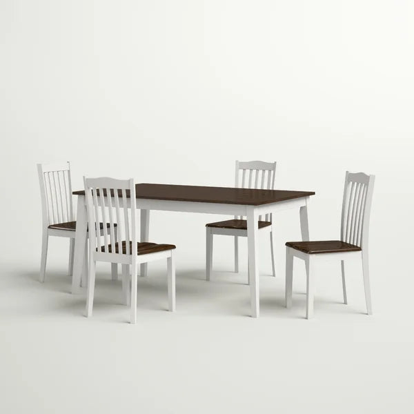 Solid Wood Charpentier 4 - Person Dining Set Sturdy and Durable Table