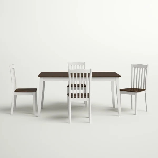 Solid Wood Charpentier 4 - Person Dining Set Sturdy and Durable Table