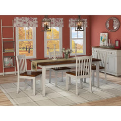 Solid Wood Charpentier 4 - Person Dining Set Sturdy and Durable Table