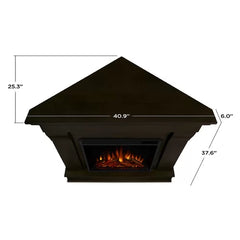 Dark Walnut Chateau 40.9'' W Electric Fireplace Perfect for Living Room