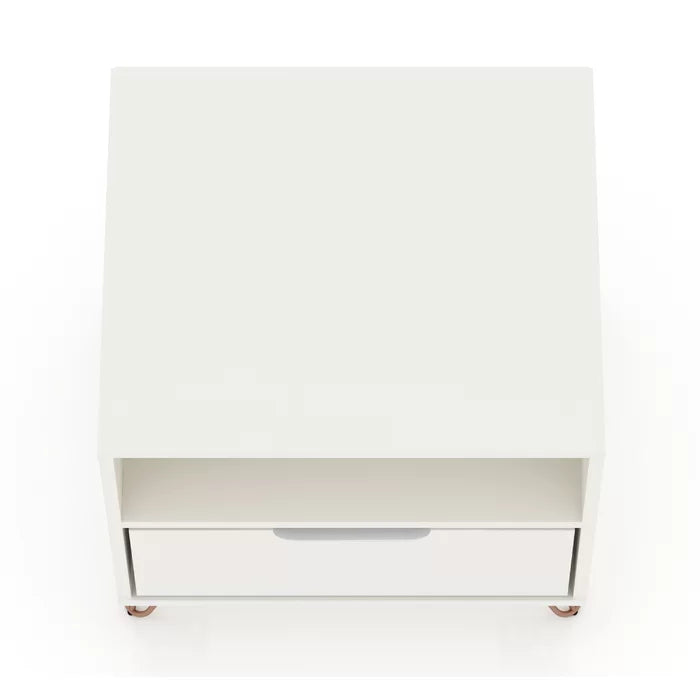 White Chehalis 21.65'' Tall 1 - Drawer Nightstand Modern Design